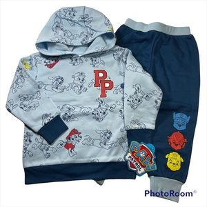 NWT Paw Patrol printed hoodie with matching jogger Size 3T